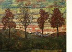 Schiele Egon; Vier Bäume , 1917